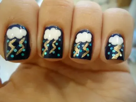 Nail Design мълния 16 снимка