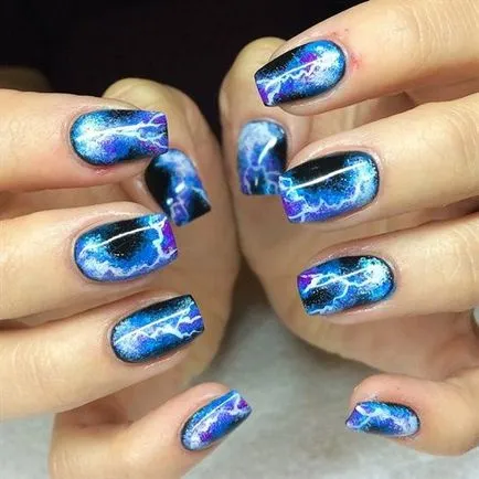 Nail Design мълния 16 снимка