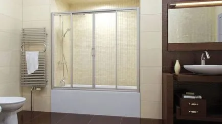 Perdele de duș în baie cu și fără palet
