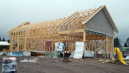 Gable túlnyúlik frame ház, irányítsák a hasított otthonok