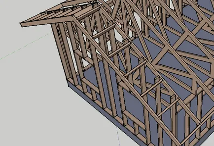 Gable túlnyúlik frame ház, irányítsák a hasított otthonok