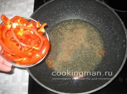 Marhahús paprika kínai - főzés a férfiak