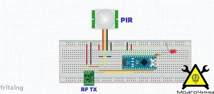 Vezeték nélküli riasztó berendezések alapján a saját kezét Arduino