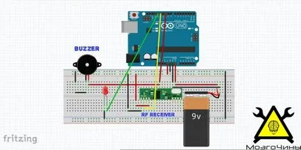 Vezeték nélküli riasztó berendezések alapján a saját kezét Arduino