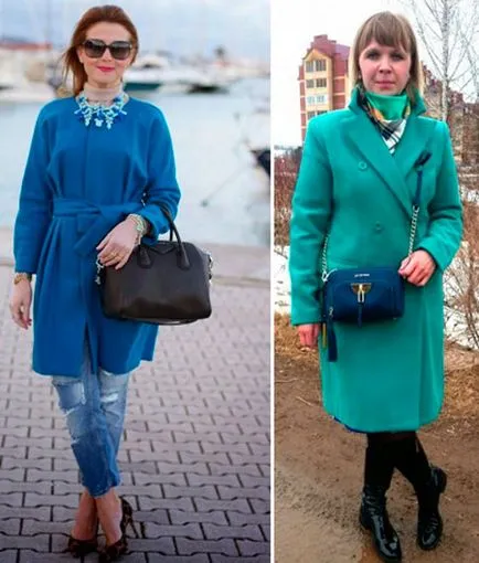 Turquoise палто с какво да облека, снимка, идеи