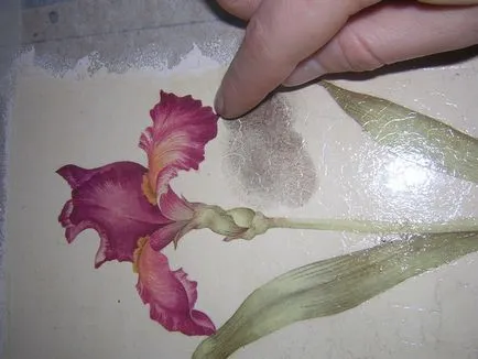 Cum de a face un panou cu iris in tehnica decoupage
