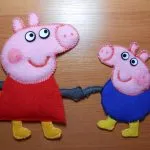 Cum să coase un Peppa porc jucărie de pâslă, șosete, stofa