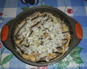 gratinat de cartofi cu șprot, alimente delicioase