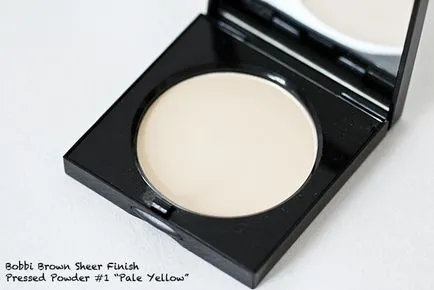 Bobbi brown pur finisaj presat pulbere # 1 „pal galben“ specimenelor - recenzie