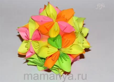 Kusudama schema de origami flori Kusudama, modul de a face un film