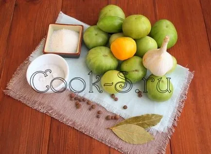 Ecetes zöld paradicsom - egy lépésről lépésre recept fotókkal, konzervipari