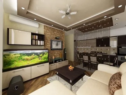 Konyha-nappali 16 négyzetméteres (47 fénykép) video-telepítési utasításokat a kezüket, design, ár, fotó