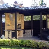 bucătărie de vară la cabana proiecte de sfaturi foto pentru interior