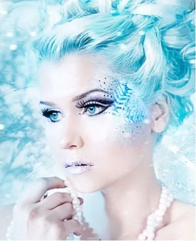 Snow Maiden Make-up az új évben, hogyan lehet, fotó