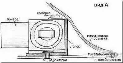 отваряне на задния капак задвижващи механика поле 2121, 2131 ВАЗ