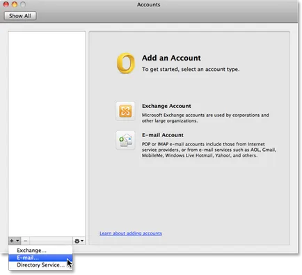 Setarea Microsoft Outlook pentru Mac 2011