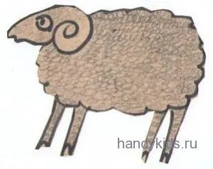 Papír modell kecskeállományról és juh