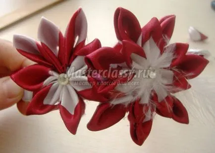 Bezel в kanzashi техника