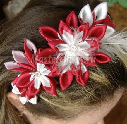 Bezel в kanzashi техника