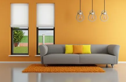 Culoarea portocalie in designul interior (25 poze exemple), bonamoda
