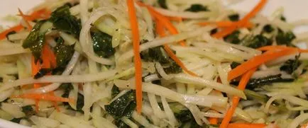 рецепти зеленчукова салата алабаш и зеле със снимки - къдраво съхранение