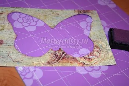 Card в Scrapbooking техника - Butterfly