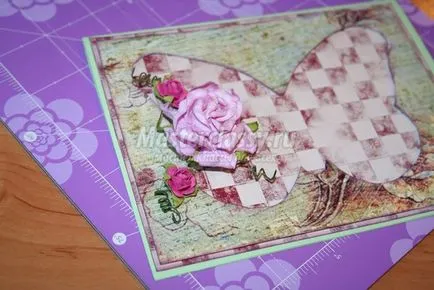 Card в Scrapbooking техника - Butterfly