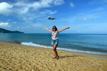 Strand repülőgép Phuket olyan helyen, ahol repülőgépek ülj a feje fölé!