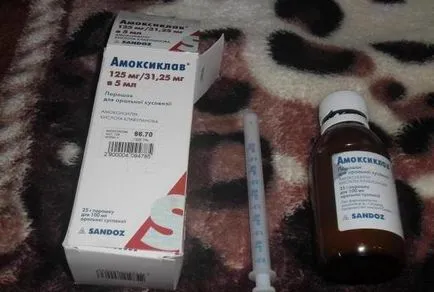 A gyógyszer a sinus Amoksiklav kezelés, adagolás, időtartama vétel