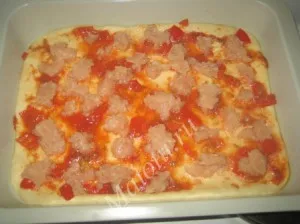 reteta de pizza cu carne de pui - gătit rețete cu pas cu pas fotografii