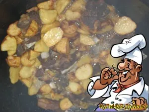 Reteta „cartofi biyron“ (cartofi prăjiți cu carne)