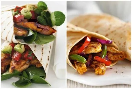 fajitas Rețete cu carne de pui, carne de porc și de vită la domiciliu