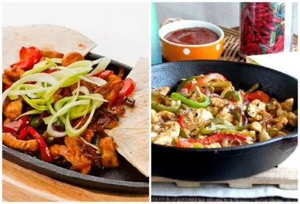 fajitas Rețete cu carne de pui, carne de porc și de vită la domiciliu