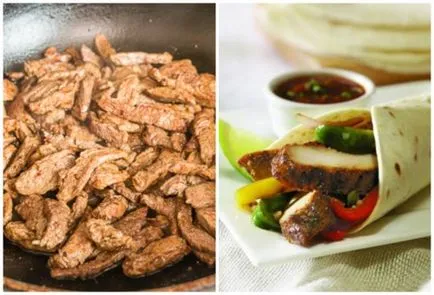 fajitas Rețete cu carne de pui, carne de porc și de vită la domiciliu