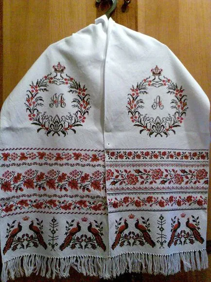 Prosoape pentru pâine de nunta - schema de broderie