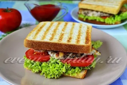 Sandwich csirkével és szalonnával