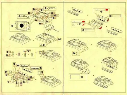 Modelul Asamblate al rezervorului „Tiger“ din metal