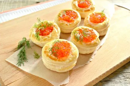 Vol au vent töltött puff -, hogyan lehet egy Vol au vent leveles tészta, egy lépésről lépésre recept fotók