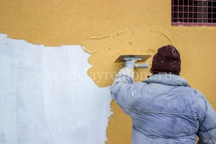 Tippek kiválasztása és használata gipsz homlokzat