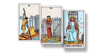 Thoth Tarot valoare de 8 săbii în relația, combinația dintre Grupul celor Opt, harta zilei