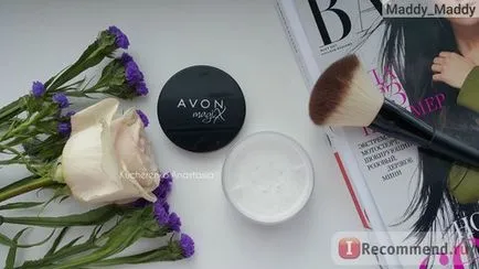 Átlátszó rögzítő por az arc Avon Loose - „hófehér szépség Avon