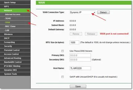 Telepítése és konfigurálása a TP-LINK TL-mr3220