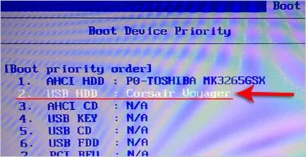 În BIOS să pornească de pe unitatea USB pentru a pune