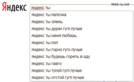 Mert nem tetszik Yandex akit nem szeret