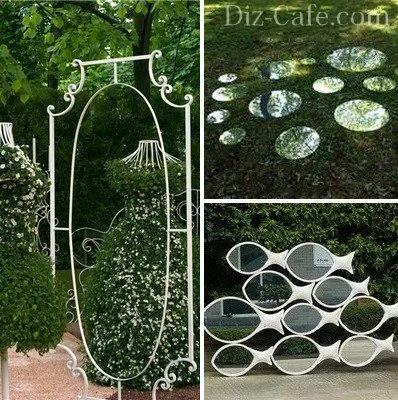Огледала в градината като оригинален елемент на ландшафтния дизайн