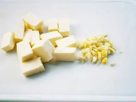 Gyors sajtos leves garnélával - recept egy fotó