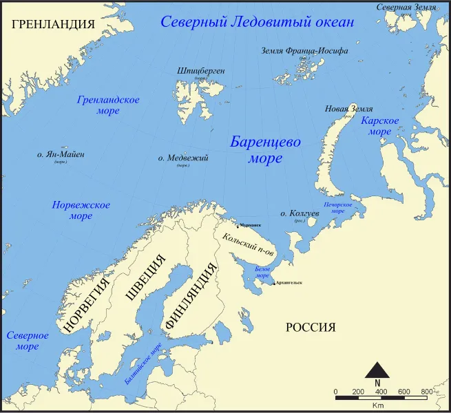 A Barents-tenger (Jeges-tenger medencéje)