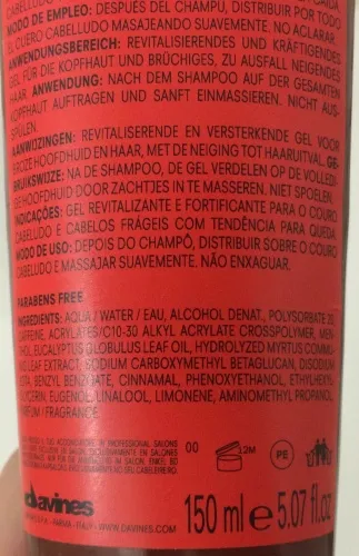 Davines energizante șampon, gel Davines energizante, Davines purificatoare comentarii șampon