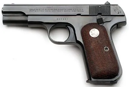 Colt de buzunar 1903 si 1908 ciocan arma - caietul de sarcini, fotografii, TTX
