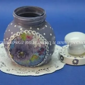 Decoupage üvegedények a konyhában kezével (master class)